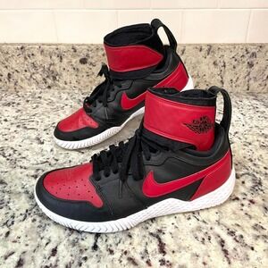 Nike Serena Williams x Flare AJ1 Hi-Top Shoes Red Black 878458-023 Womens US 9